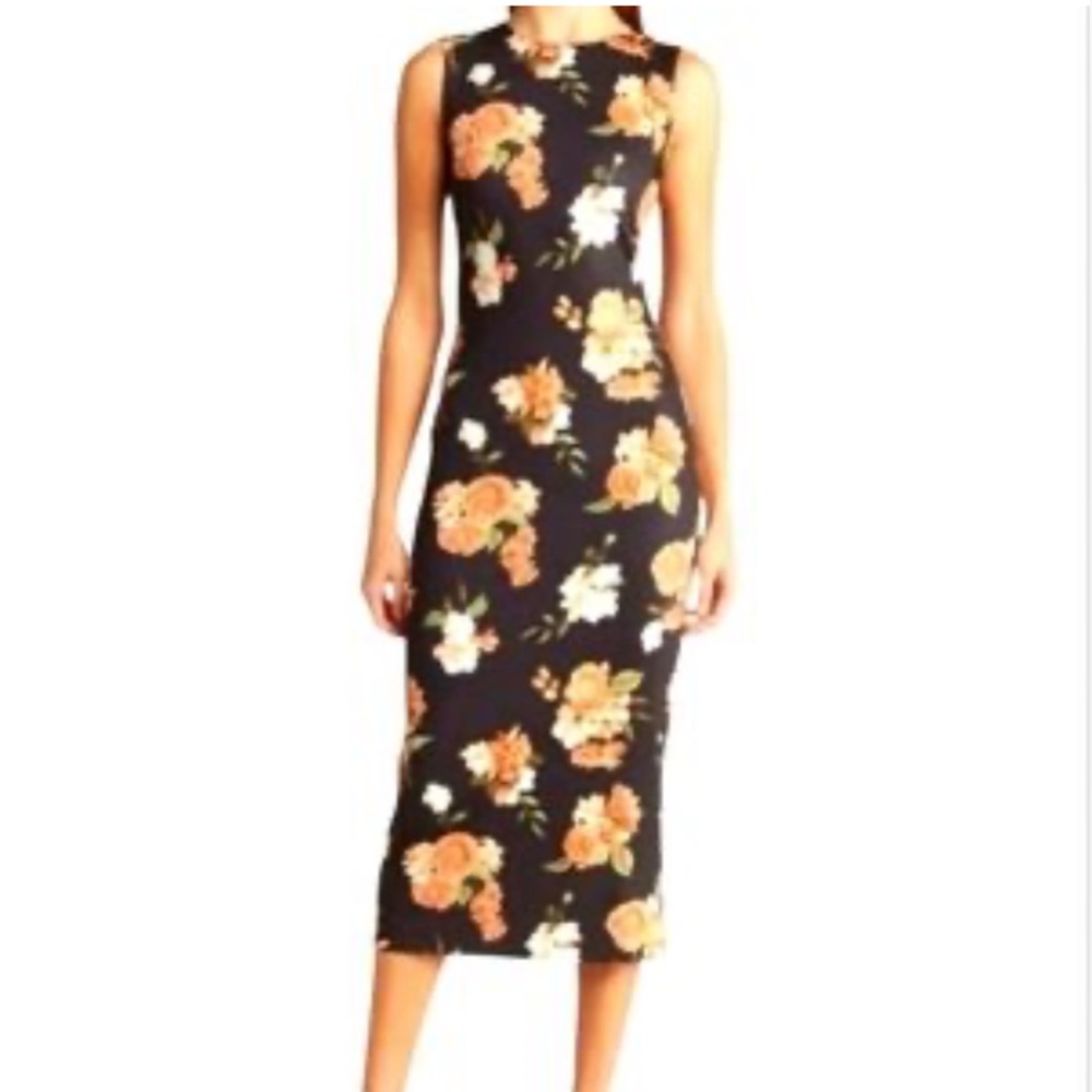 WeWoreWhat floral sleeveless Midi dress